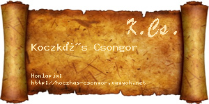 Koczkás Csongor névjegykártya